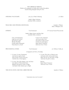 THE ORDER OF SERVICE and from taking photographs during the service.