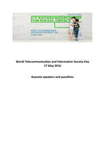 World Telecommunication and Information Society Day 17 May 2016