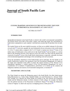 Journal of South Pacific Law Volume 9 2005 - Issue 2