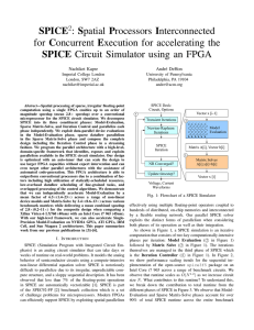 SPICE : Spatial Processors Interconnected for Concurrent Execution for accelerating the
