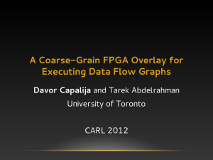 A Coarse-Grain FPGA Overlay for Executing Data Flow Graphs Davor Capalija