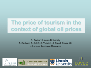 The price of tourism in the context of global oil prices