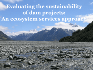 Evaluating the sustainability of dam projects: An ecosystem services approach