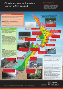 Climate and weather impacts on tourism in New Zealand