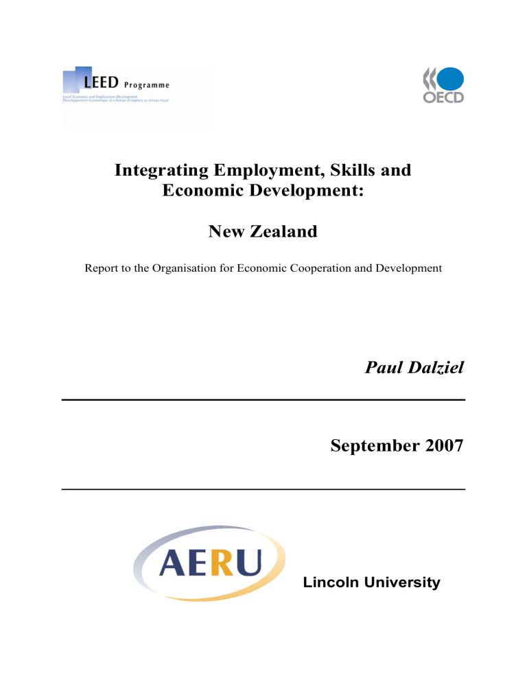 Integrating Employment, Skills and Economic Development: New Zealand