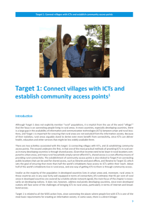 Target.1: .Connect.villages.with.ICTs.and. establish.community.access.points 1