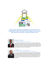 GSR-15 BEST PRACTICE GUIDELINES TO FACILITATE THE