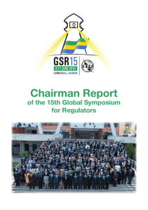 Chairman Report of the 15th Global Symposium for Regulators