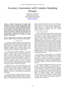 Accuracy Assessment with Complex Sampling Designs Raymond L. Czaplewski