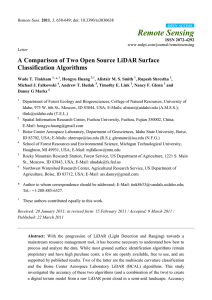 Remote Sensing A Comparison of Two Open Source LiDAR Surface Classification Algorithms