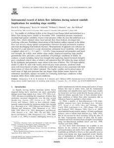 Instrumental record of debris flow initiation during natural rainfall: