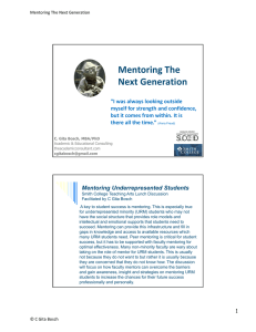 MentoringThe Next Generation NextGeneration