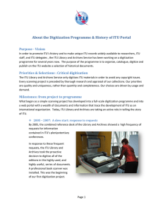 About the Digitization Programme &amp; History of ITU Portal