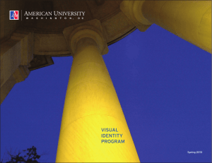 VISUAL IDENTITY PROGRAM Spring 2013