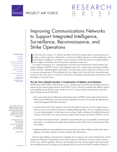 Improving Communications Networks to Support Integrated Intelligence, Surveillance, Reconnaissance, and