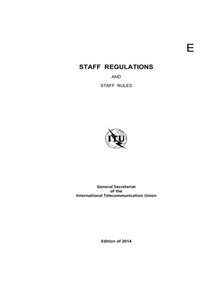 E STAFF REGULATIONS AND