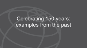 Celebrating 150 years: examples from the past