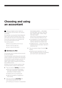 Choosing and using an accountant