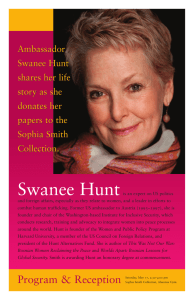 Swanee Hunt Ambassador shares her life story as she
