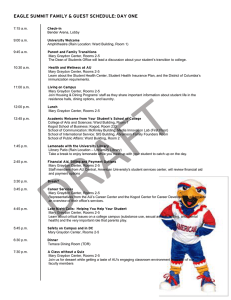 EAGLE SUMMIT FAMILY &amp; GUEST SCHEDULE: DAY ONE