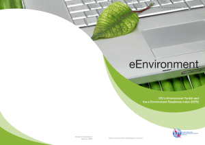 eEnvironment ITU e-Environment Toolkit and the e-Environment Readiness Index (EERI) Printed in Switzerland