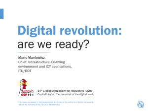 Digital revolution: are we ready? Mario Maniewicz,