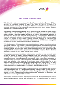 – Corporate Profile VIVA Bahrain