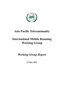 Asia Pacific Telecommunity  International Mobile Roaming Working Group