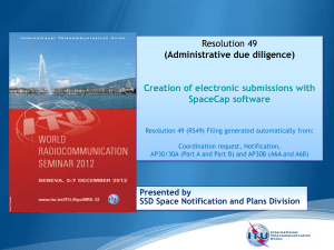 (Administrative due diligence) Creation of electronic submissions with SpaceCap software