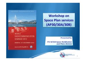 Workshop on Space Plan services (AP30/30A/30B) 1