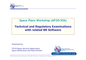 Space Plans Workshop (AP30/30A) Technical and Regulatory Examinations with related BR Software