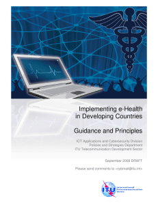 Implementing e-Health in Developing Countries  Guidance and Principles