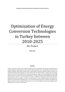 Optimization of Energy Conversion Technologies in Turkey between 2010-2025