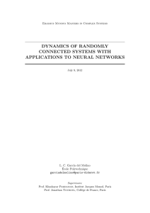 DYNAMICS OF RANDOMLY CONNECTED SYSTEMS WITH APPLICATIONS TO NEURAL NETWORKS