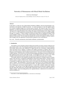 Networks of Motoneurons with Mixed-Mode Oscillations