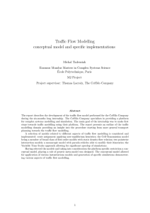 Traffic Flow Modelling conceptual model and specific implementations