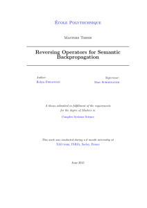 Reversing Operators for Semantic Backpropagation ´ Ecole Polytechnique