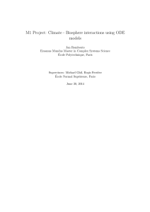 M1 Project: Climate - Biosphere interactions using ODE models