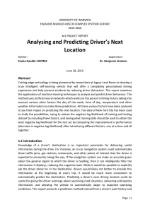 Analysing and Predicting Driver’s Next Location :