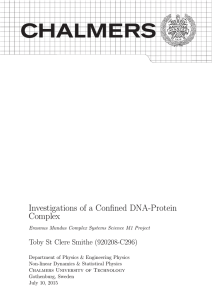 Investigations of a Confined DNA-Protein Complex Toby St Clere Smithe (920208-C296)