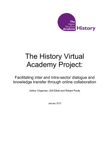 The History Virtual Academy Project: Facilitating inter and intra-sector dialogue and