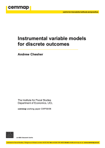 Instrumental variable models for discrete outcomes  Andrew Chesher