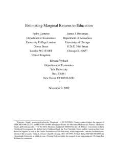 Estimating Marginal Returns to Education