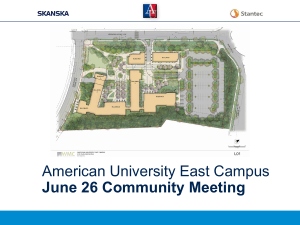 American University East Campus June 26 Community Meeting