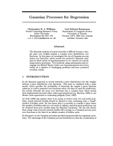Gaussian Processes  for  Regression