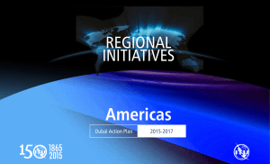 Americas REGIONAL INITIATIVES Dubai Action Plan
