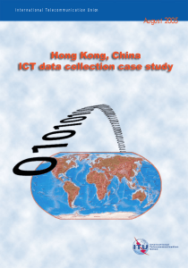 August 2005 Hong Kong, China ICT data collection case study