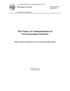 The Future of Communications in Next Generation Networks  T