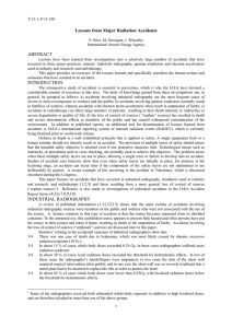 Lessons from Major Radiation Accidents ABSTRACT