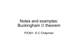 Notes and examples: Buckingham Π theorem